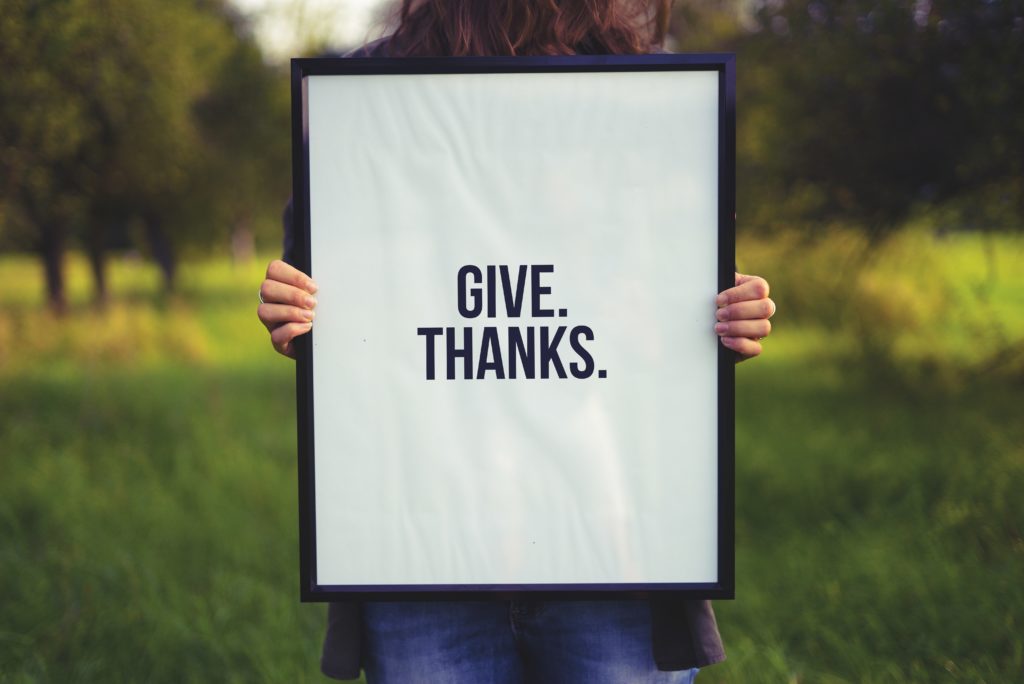 give thanks sign | Crew Connection