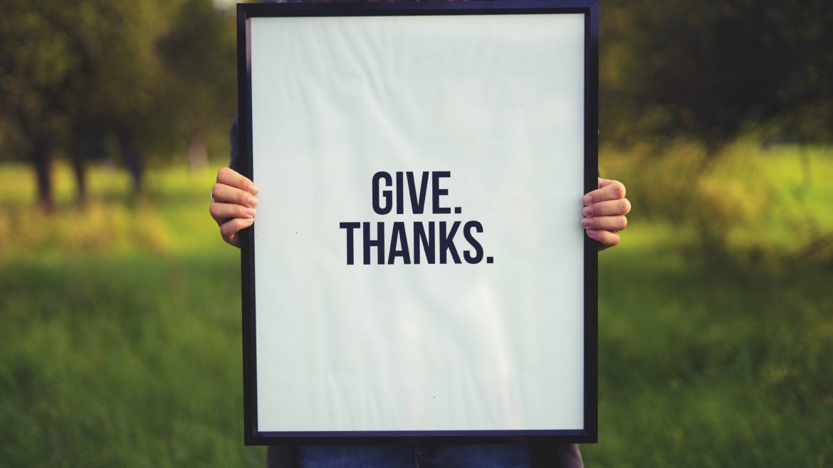 give thanks sign | Crew Connection